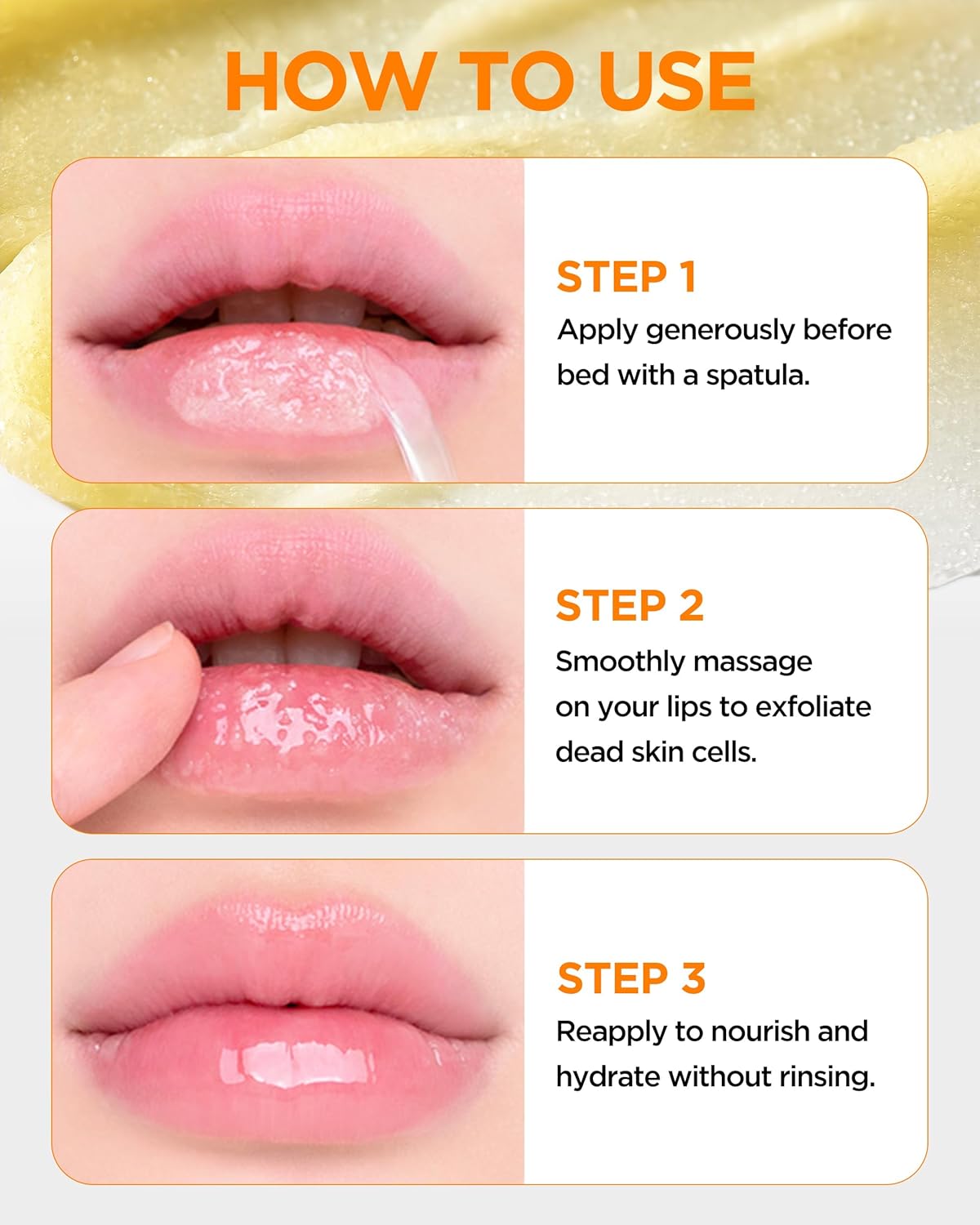 TOCOBO Lemon Sugar Lip Mask – Korean Vegan Lip Scrub & Overnight Exfoliating Treatment for Dry, Chapped Lips – Hydrating, Plumping, Smoothing – Glazed Balm Texture, Non-Sticky, 0.68oz