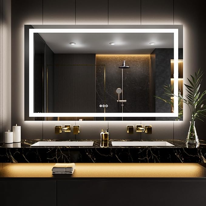 LOAAO 66"X40" LED Mirror for Bathroom, Lighted Bathroom Mirror - Image 7