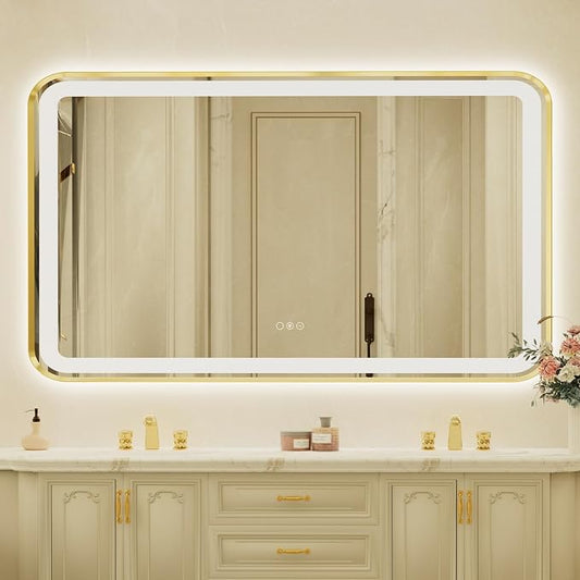32x55 Inch LED Bathroom Mirror by Unknown