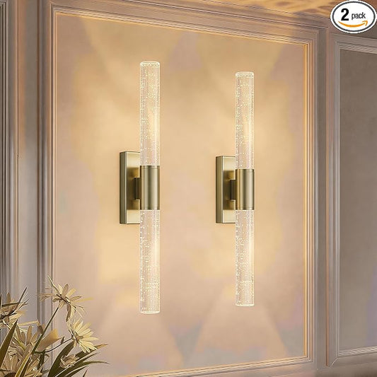 camuucci Battery Operated Wall Sconces Set of 2 Rechargeable Battery Powered by CAMUUCCIWALLSCONCES