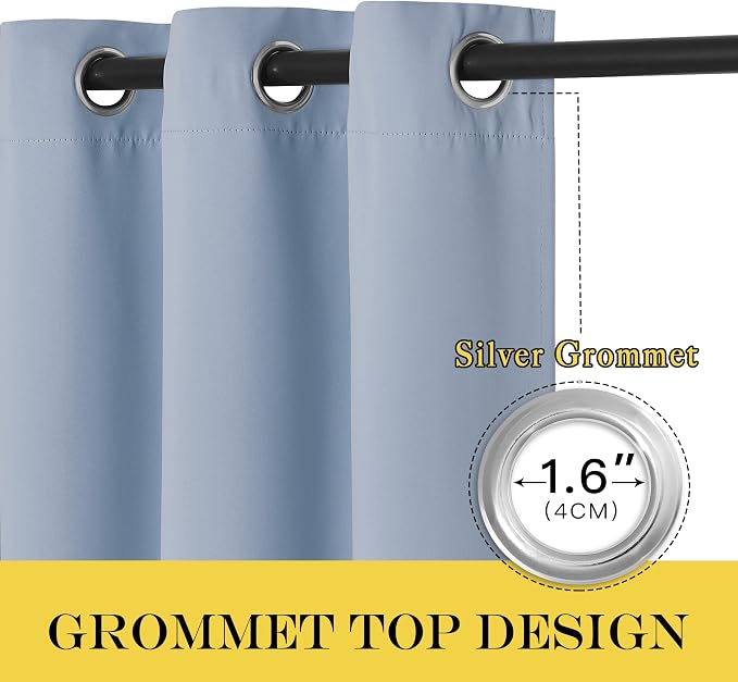NICETOWN Room Divider Curtain 132 Inches Long, Wide Blackout Sliding Door - Image 6
