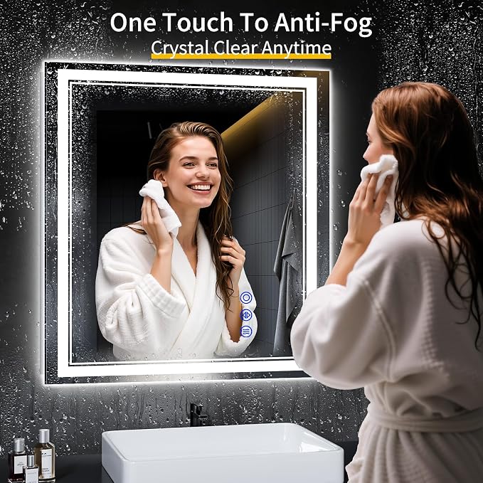 32"x30" LED Bathroom Mirror - Image 4