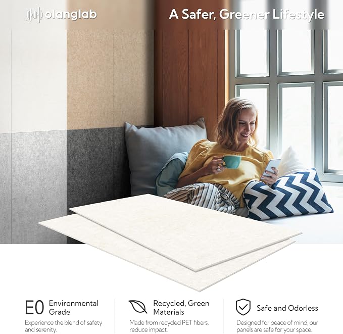 Olanglab Acoustic Wall Panels 10 Pack, 48 x 24 per Acoustic Panels Sound - Image 4