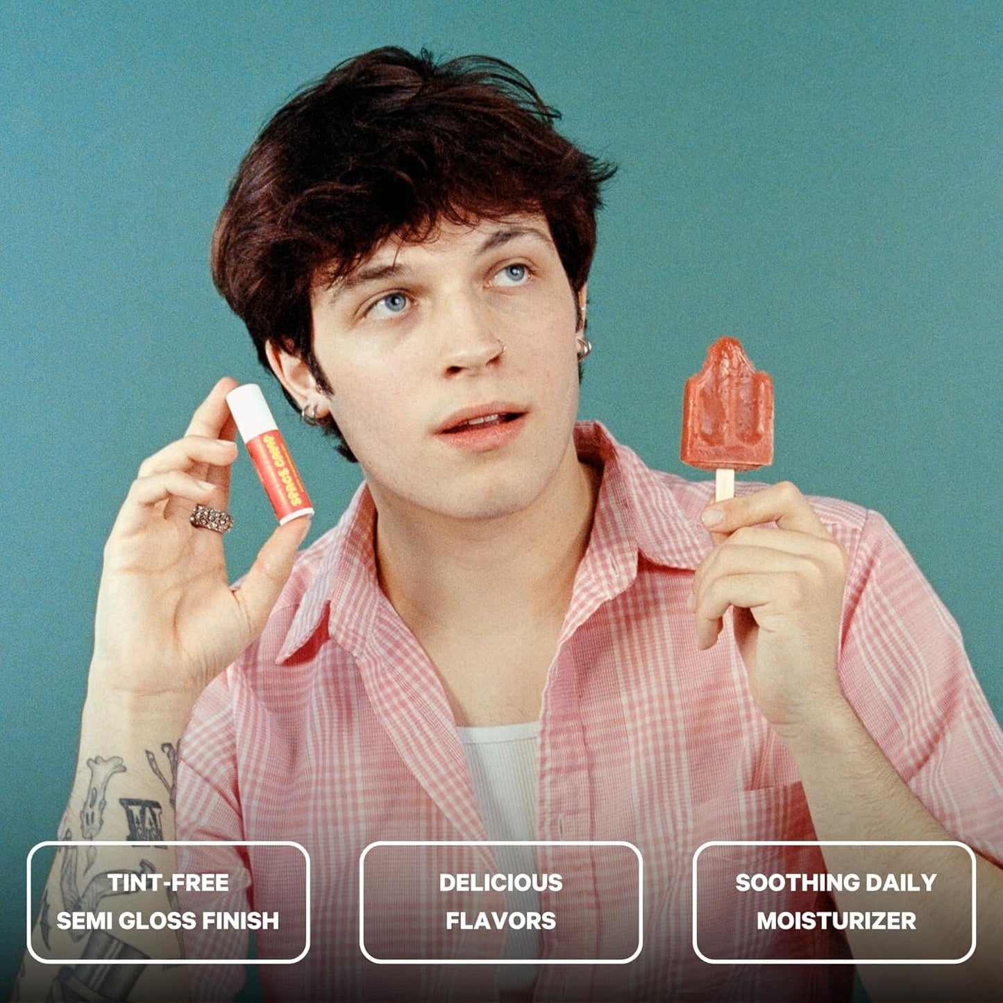 Space Camp Wellness Jumbo Lip Balm - Juicy Watermelon Organic Flavored Balm (2 Pack)