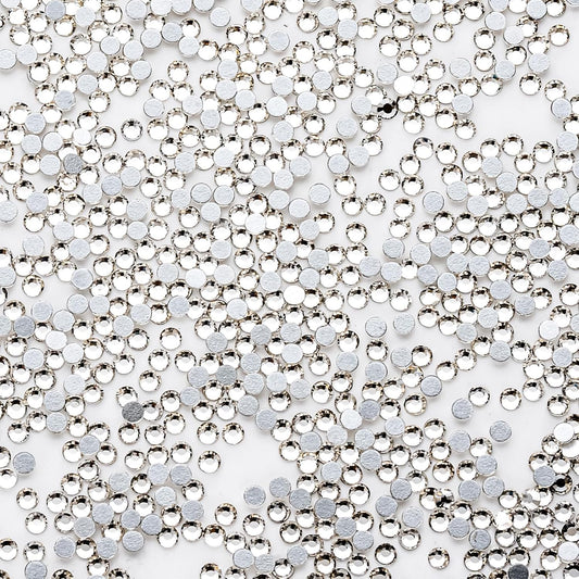 3000Pcs White Crystal Rhinestones,Glass Flatback Rhinestones Mini Gemstones for Nail Face Makeup Art Crafts Clothes Decoration -(SS10,2.8mm,White)