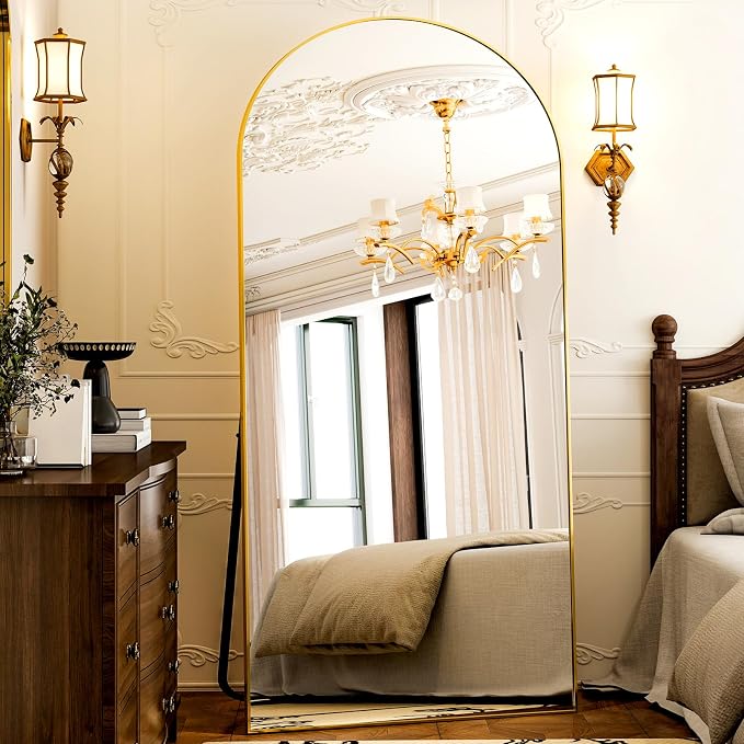 GLSLAND-77 x38 Arched Full Length Mirror by GLSLAND