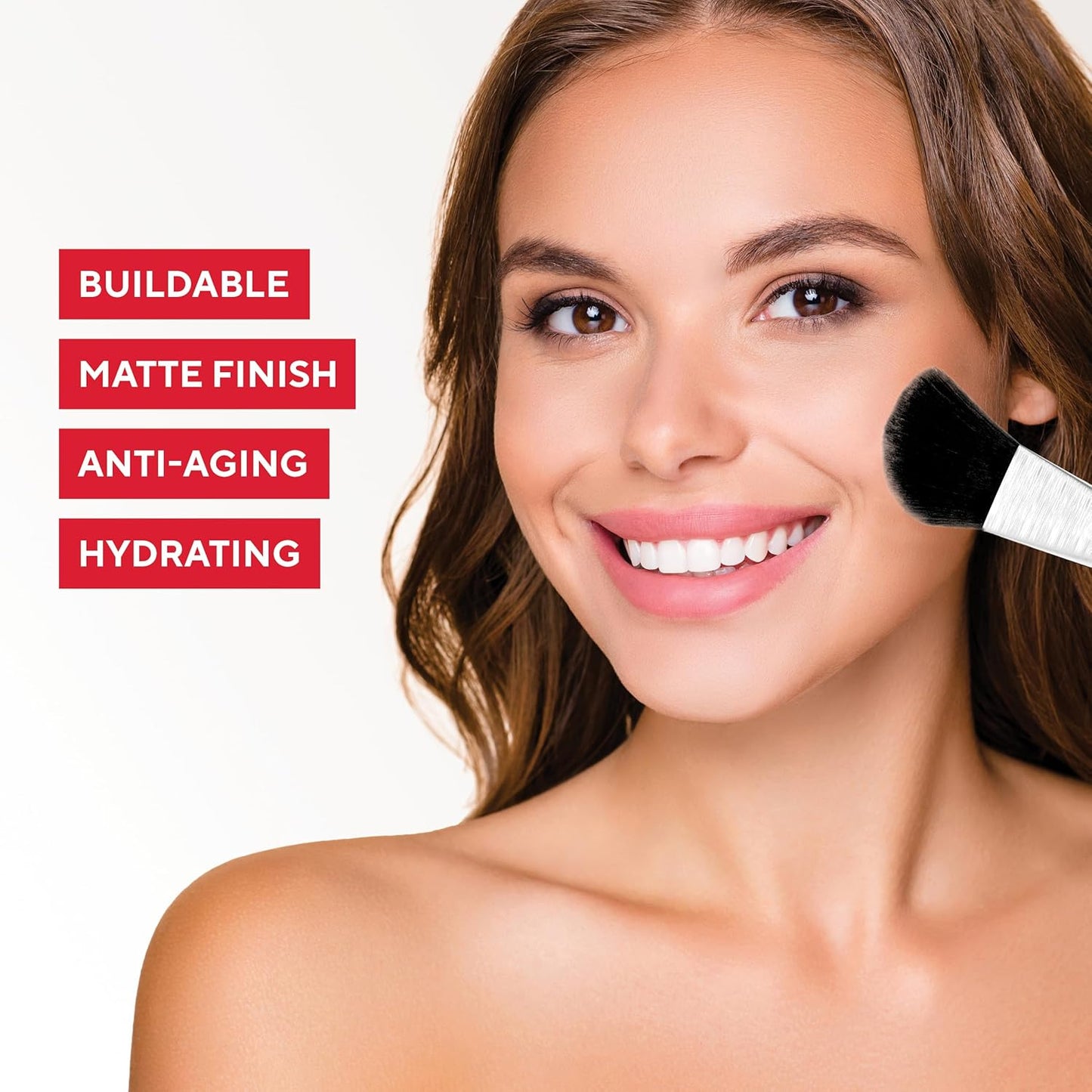 Mirabella Invincible For All Pure Pressed Foundation - Buildable Mineral & Blurring Setting Powder for All Skin Types - HD Matte Finishing Powder - Tan T11