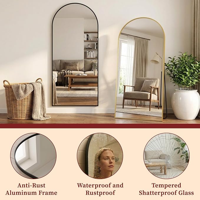 Suidia 71"x32" Arched Full Length Mirror - Image 6