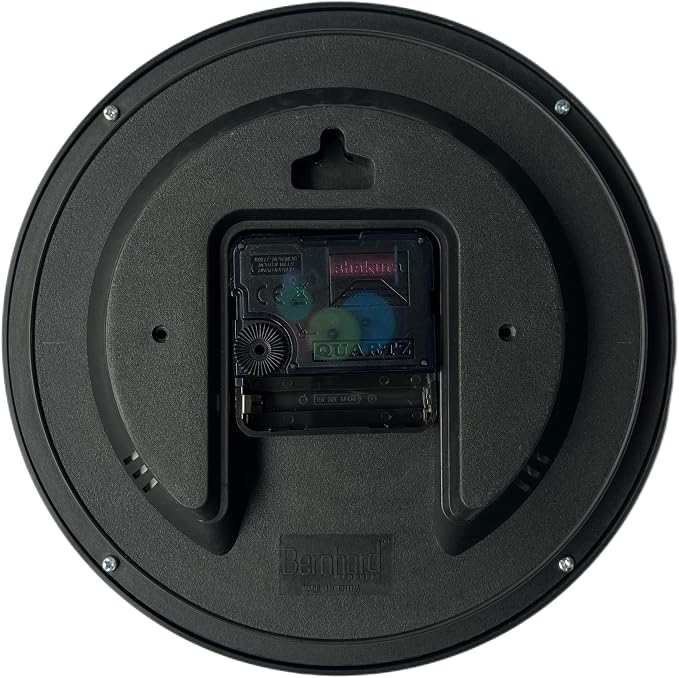 Bernhard Products Black Wall Clock Silent Non Ticking 8 Inch Quality Quartz - Image 2