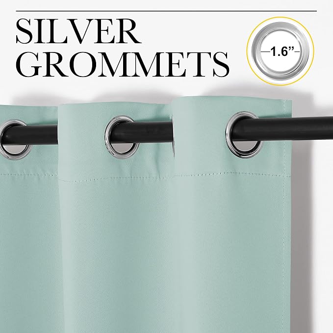 NICETOWN Bedroom Curtain Panels Blackout Draperies, Thermal Insulated Solid - Image 3