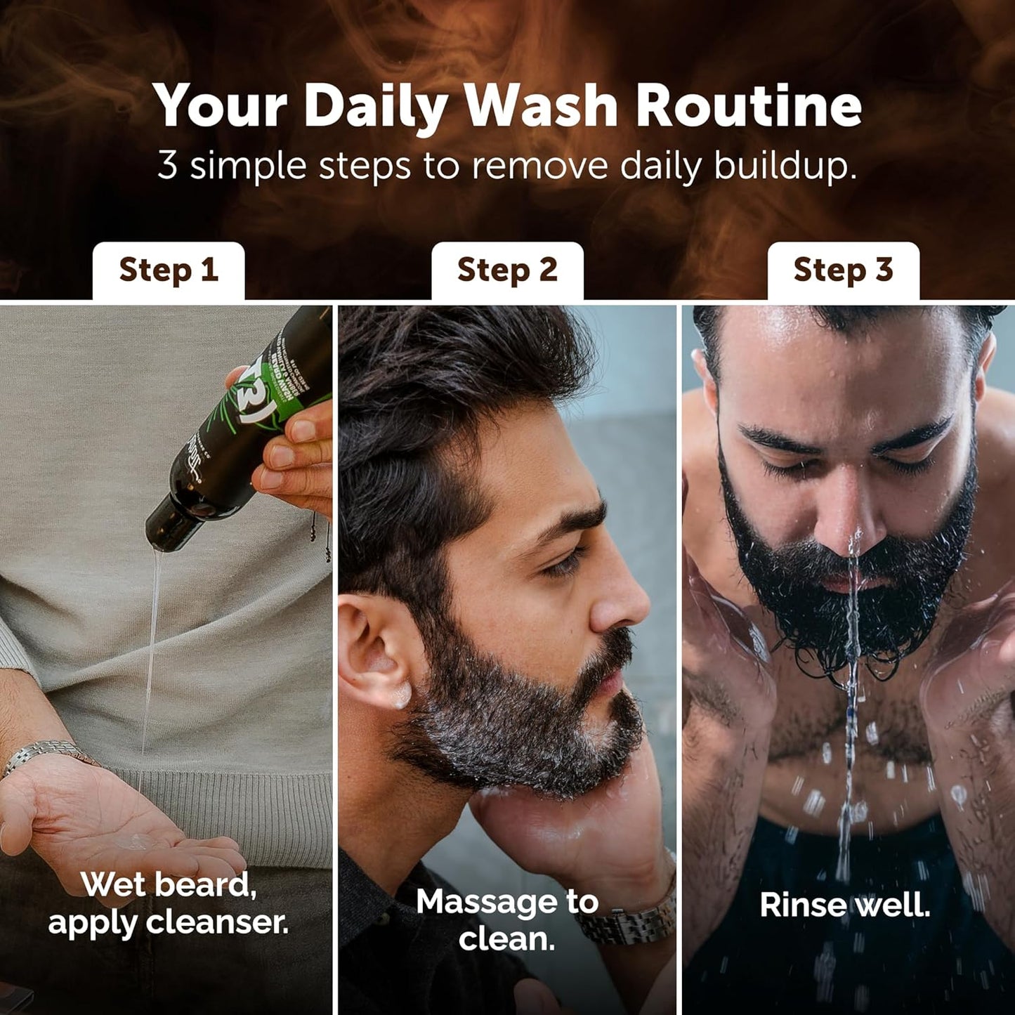 Detroit Grooming Co. Beard Wash - Men's Beard Shampoo - Deeply Cleanses & Refreshes Beards - Aloe Vera with Essential Oils - Beard & Mustache Cleanser - Toasted Vanilla & Amber Scent - 313-8oz