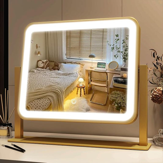 FENNIO Vanity Mirror with Lights 14x12 Inch by FENNIOLEDMIRRORS
