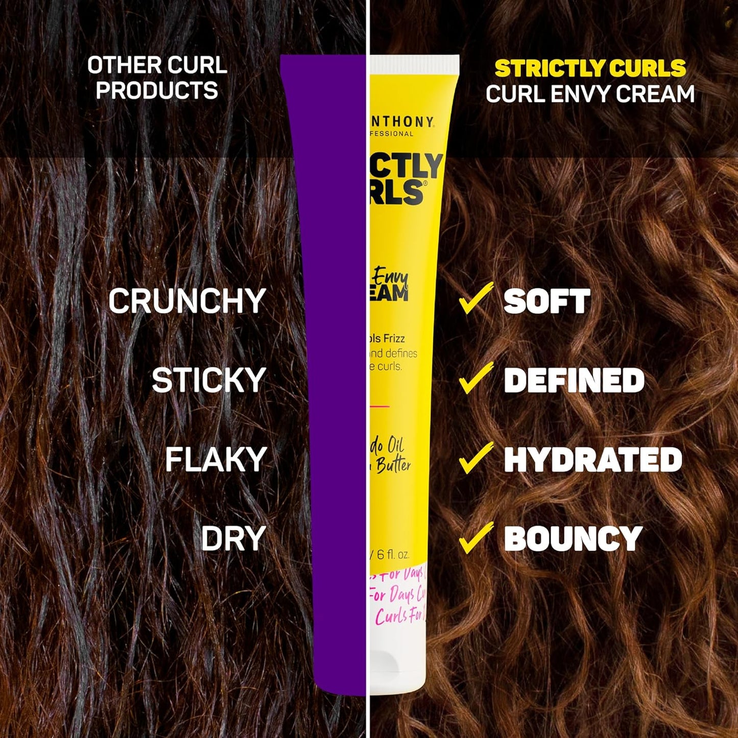 Marc Anthony Curl Cream with Shea Butter & Oils Defines & Softens Curly & Wavy Hair, Set of 2