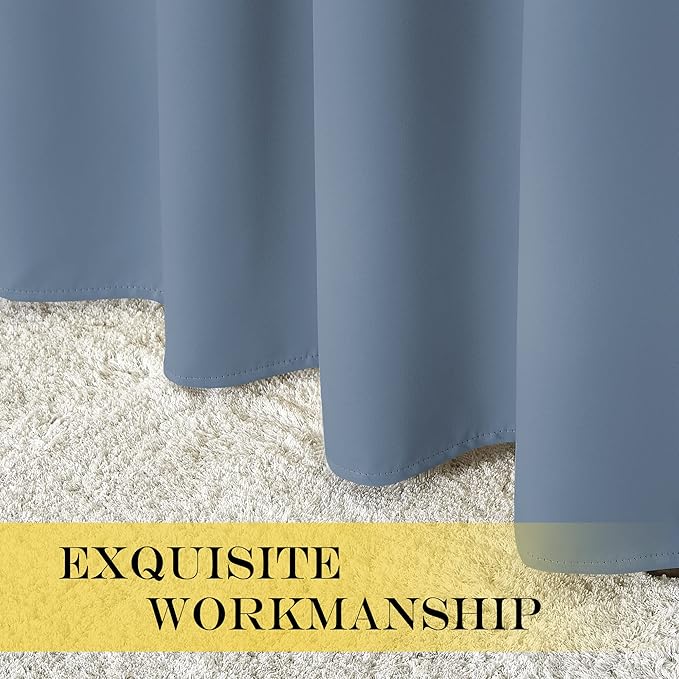 NICETOWN Stone Blue Blackout Curtains - Image 5