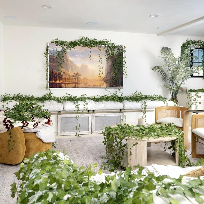 CQURE 240 Pack 1680Ft Artificial Ivy Fake Vines, Ivy Garland Greenery Garland - Image 8