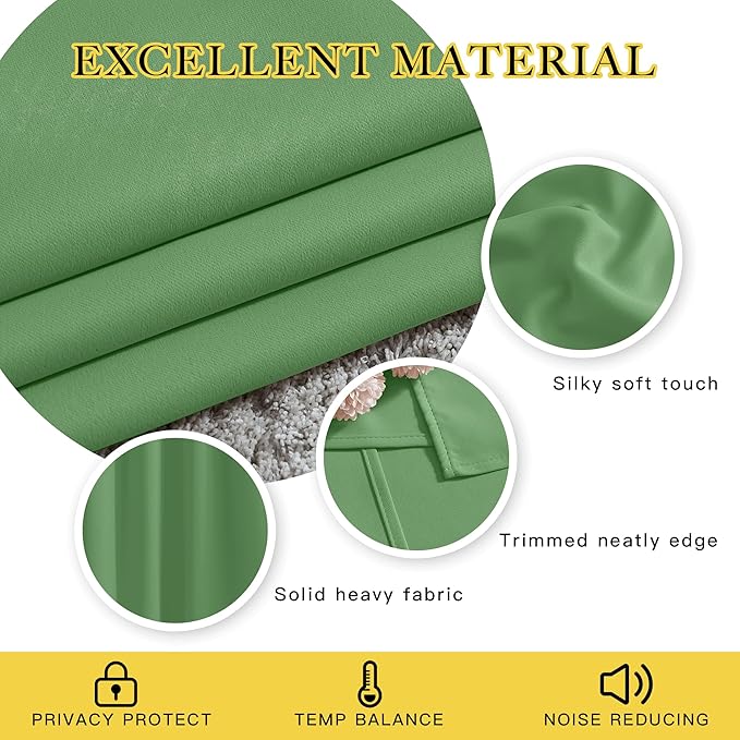 NICETOWN 66 Inch Long Blackout Curtains - Image 3