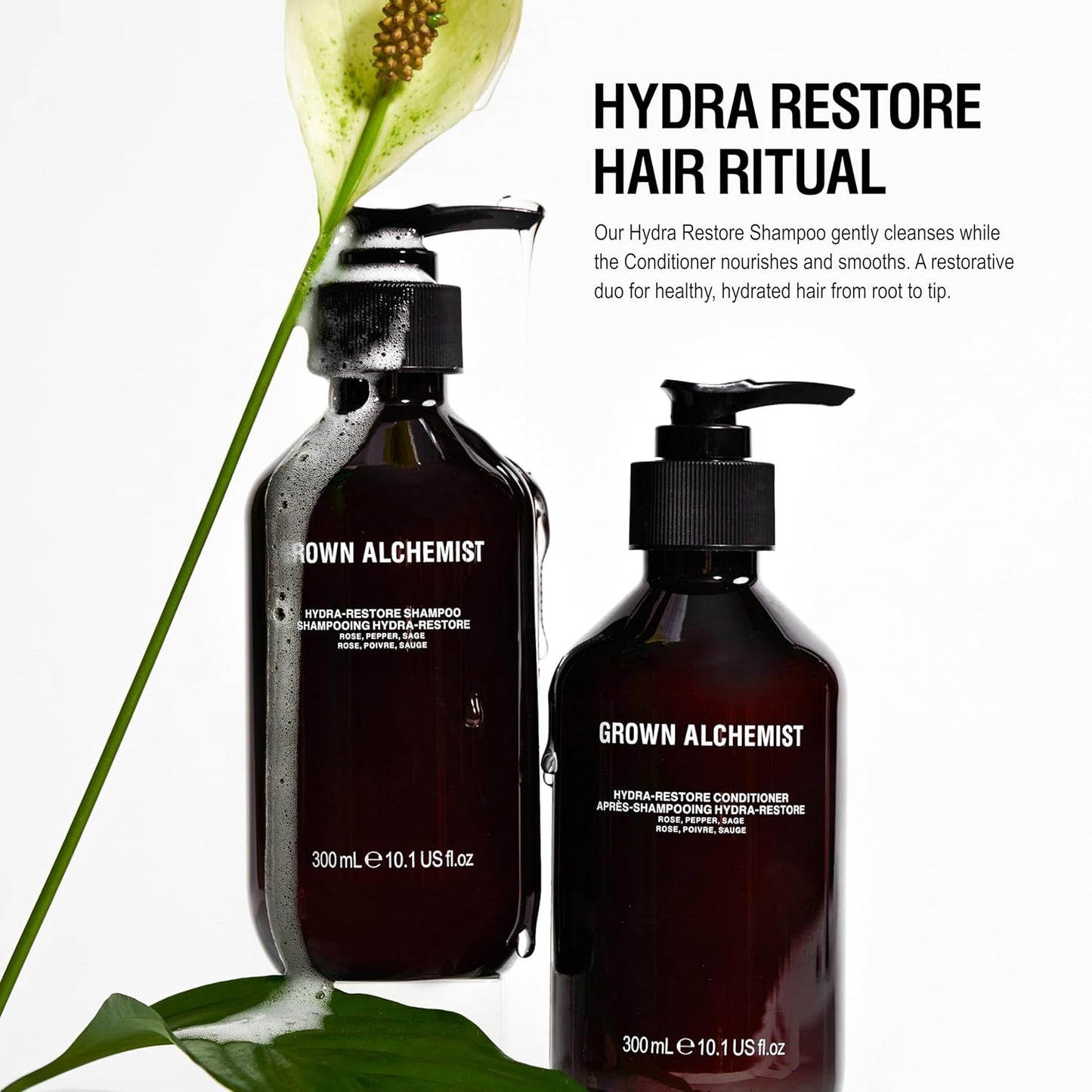 Grown Alchemist Hydra-Restore Shampoo + Conditioner (300 ml) Set