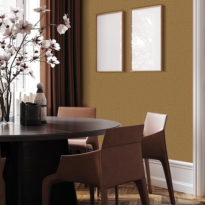 WADILE Grasscloth Peel and Stick Wallpaper 23.6in x 236in, Textured Contact - Image 4