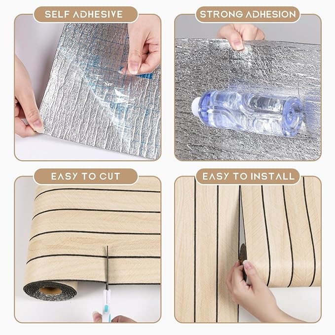 VEELIKE White Oak Wood Wall Panels Peel and Stick Foam Slat Wall Panel - Image 8