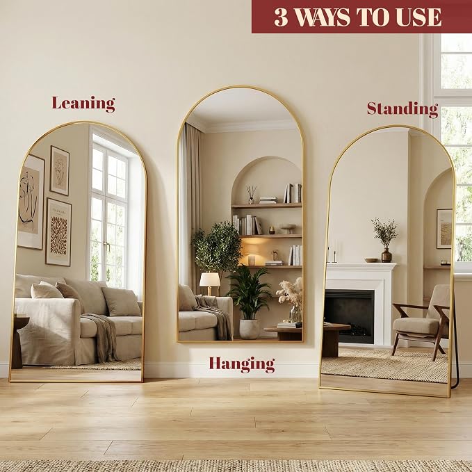 Suidia 90"x46" Arched Full Length Mirror - Image 8