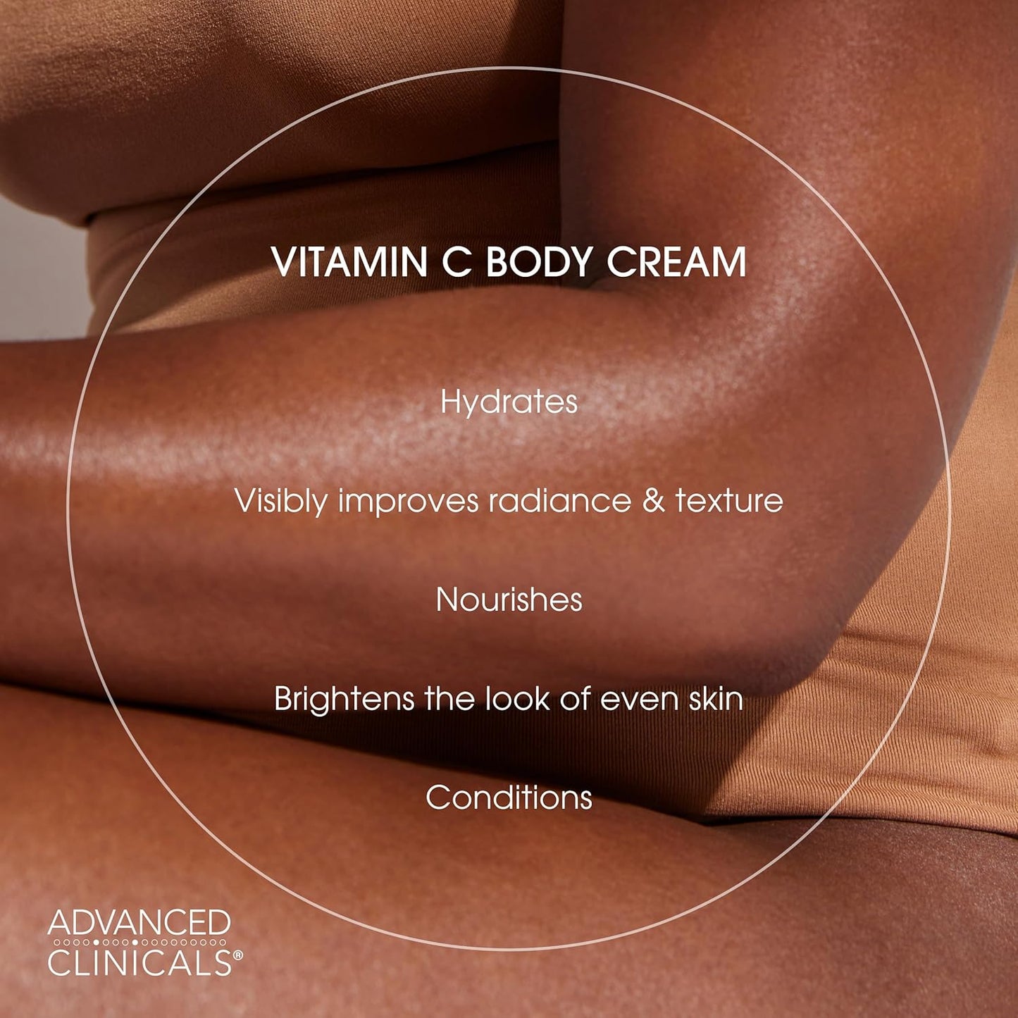 Advanced Clinicals Brightening Vitamin C Body Cream + Potent Vitamin C Face Moisturizer Gel Cream 2pc Skincare Set For Women & Men To Diminish Appearance Of Dark Spots, Wrinkles, & Dry Skin, 2pc Set