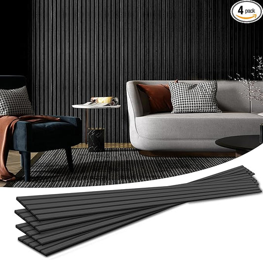 Art3d 4-Piece Wood Slat Acoustic Panels by Art3d