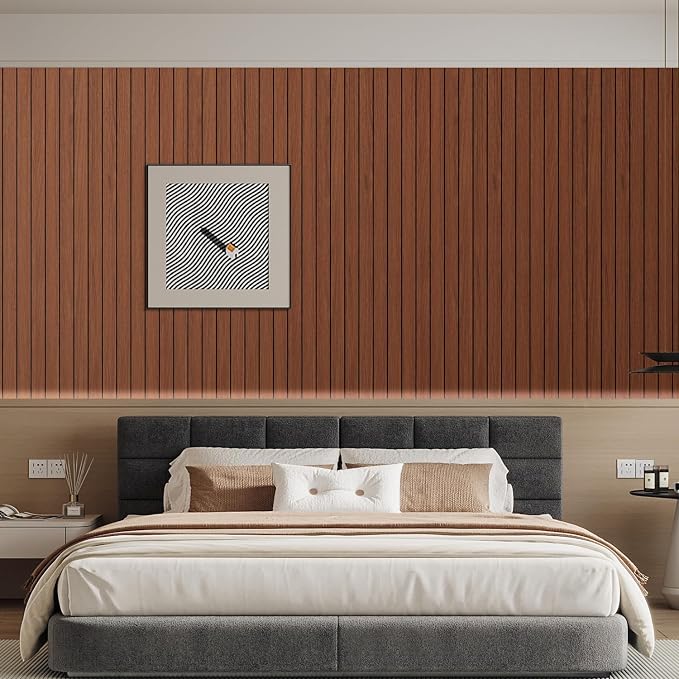 Arthome Peel and Stick Slat Wall Panels 15.7 "x400, Self-Adhesive PVC Wood - Image 3