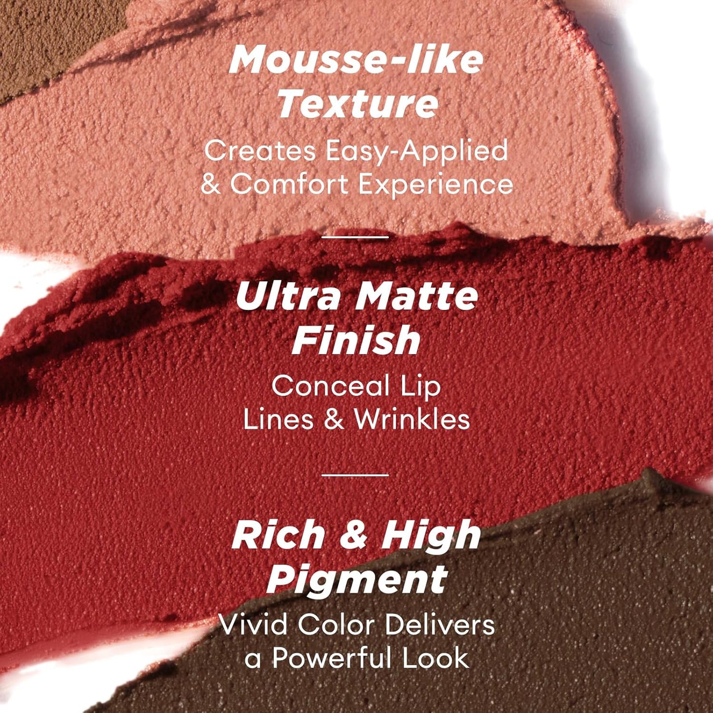 ITY Velvet Matte Finish Lip Stain-Mousse Textured Lip Clay, Conceals Lip Lines, Rich Pigment Lip Tint Lipsticks,2 Pack, 0.14 oz (4g) in Petal, Berrylicious