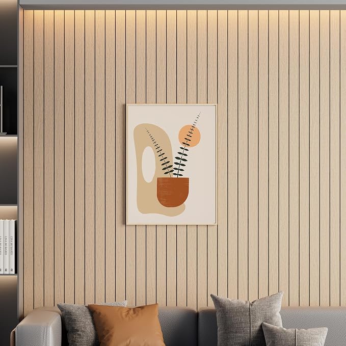 Arthome Peel and Stick Slat Wall Panels 15.7 "x240, Self-Adhesive PVC Wood - Image 3