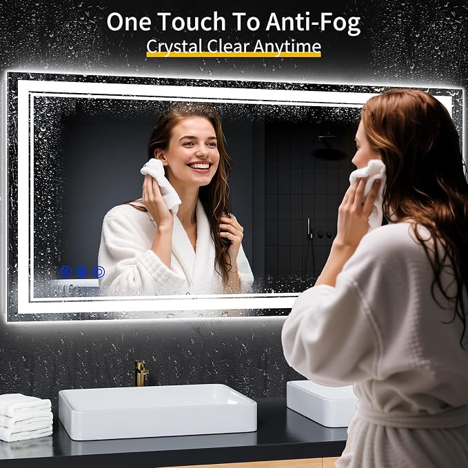 48"x24" LED Bathroom Mirror - Image 4