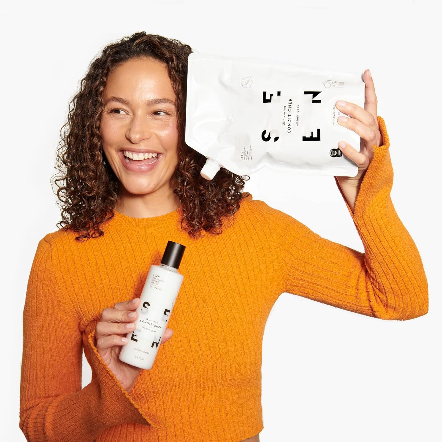 SEEN Conditioner Eco-Refill - Scented- Non-Comedogenic & Sulfate-Free Hair Conditioner- Dermatologist-Developed -Safe for Sensitive & Acne Prone Skin