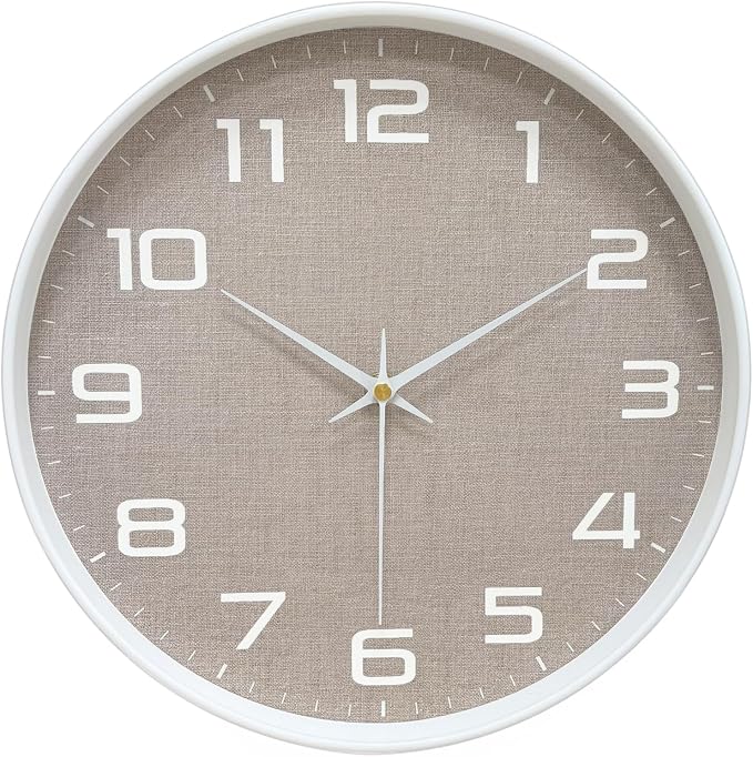 Modern Wall Clocks Battery Operated, 12 inch Silent Non Ticking Analog Clock by MABPEDO