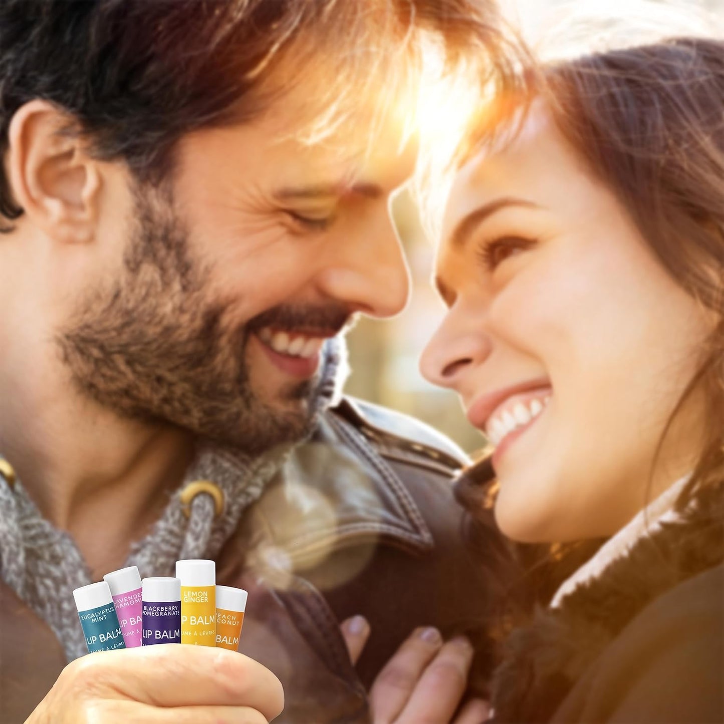 Duet Lip Balm Collection, Vegan Set, Beeswax Free, with Organic Jojoba, and Avocado Oil, Vitamin E, Natural Moisturizer for Dry, Chapped Lips, 5 Tube Set