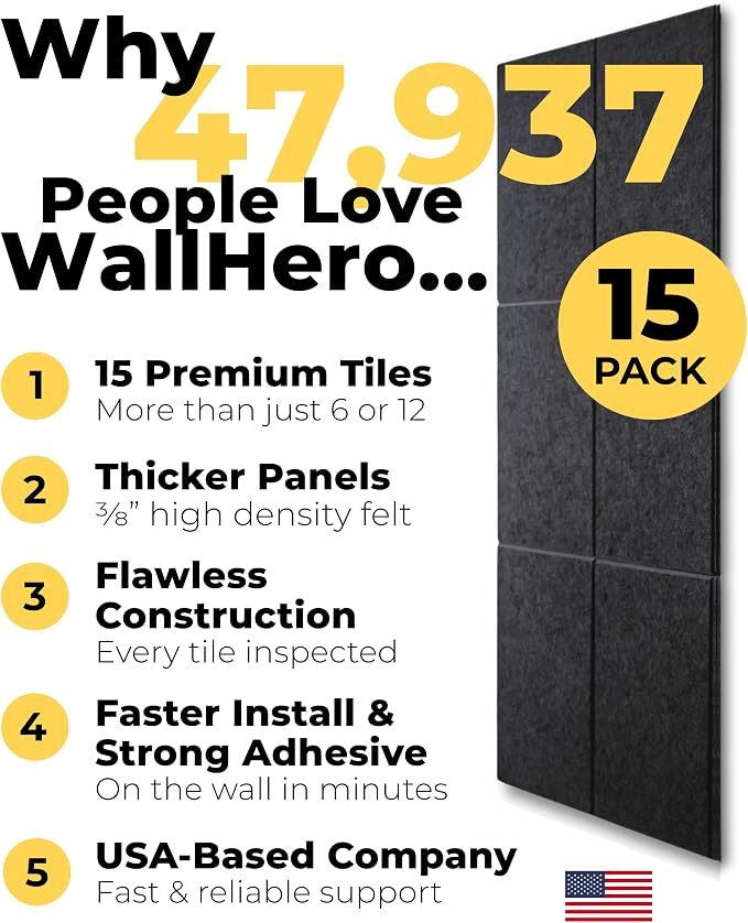 WALLHERO Office Cork Board, Tac Board, Large Felt Board, Wall Protector - Image 6