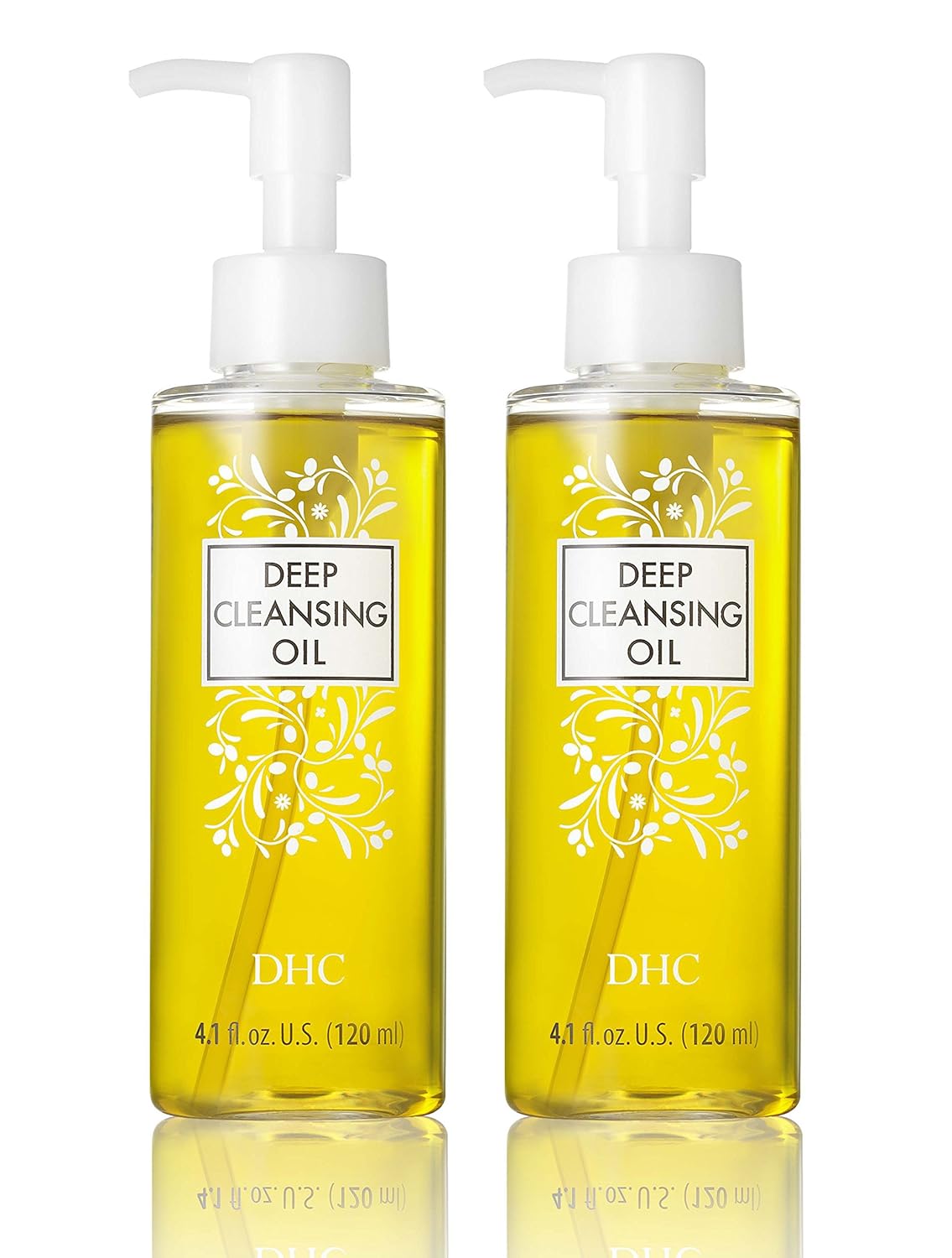 DHC Deep Cleansing Oil Medium 2 pack, Facial Cleansing Oil, Makeup Remover, Cleanses without Clogging Pores, Residue-Free, Fragrance and Colorant Free, All Skin Types, 4.1 fl. oz.