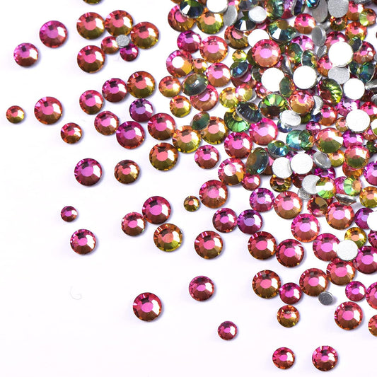 3456pcs Flatback Rhinestones Glass Charms Diamantes Gems Stones for Nail Art 6 Size ss4~ss12 Fire