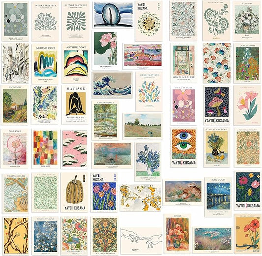 KBKBART Eclectic Wall Decor, Colorful Maximalist Decor Boho Gallery Wall by KBKBART