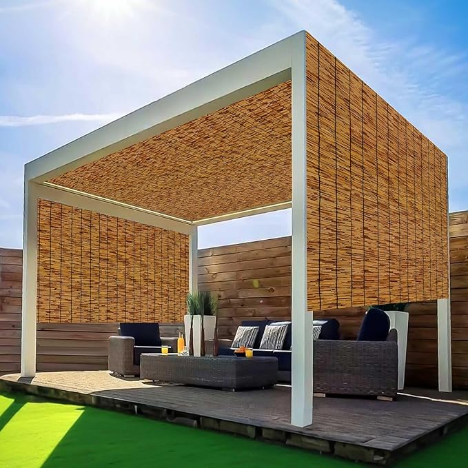 Bamboo Fencing–Handwoven, Bamboo wall Panel Outdoor Privacy Reed Screening - Image 6