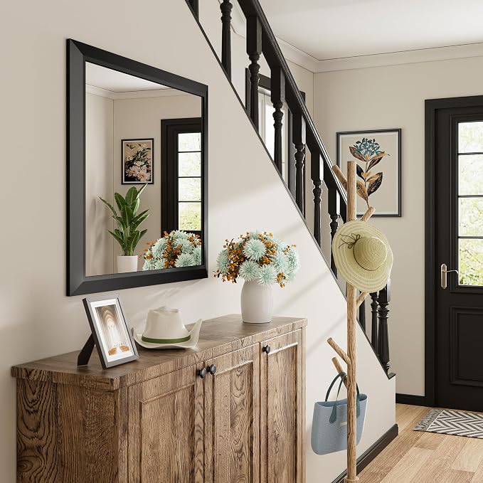 Briivue 24x32 Inch Black Bathroom Mirror - Image 9