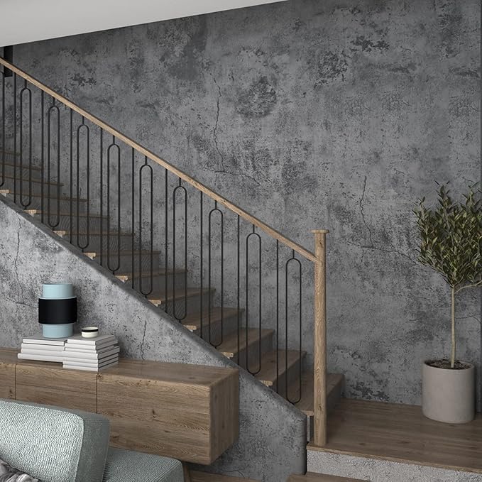 3yecao 24"×354" Thick Grey Blue Concrete Wallpaper Peel and Stick 3D Wide - Image 7