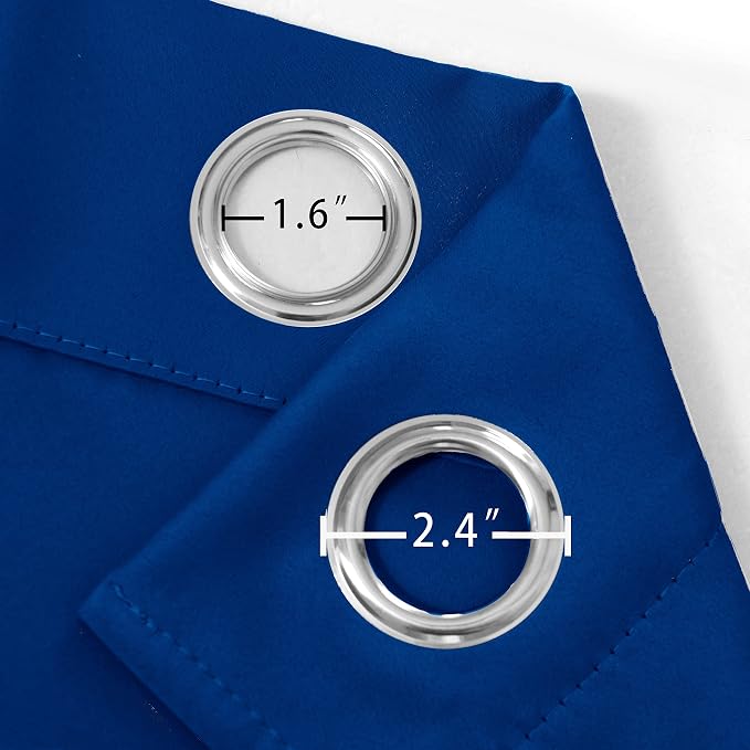 LEMOMO Blackout Curtains 52 x 84 inch/Royal Blue Curtains Set of 2 - Image 6