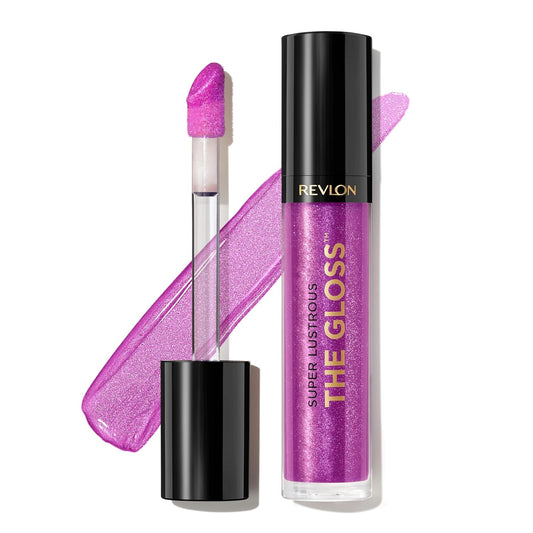 Revlon Super Lustrous Lip Gloss, Non-Sticky, Hydrating, High Shine Finish, 230 Sugar Violet, 0.13 oz