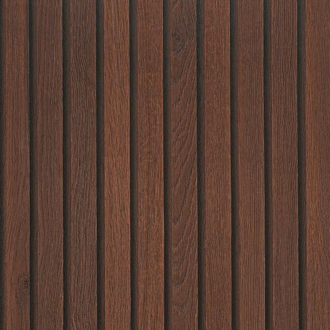 VEELIKE Wide Dark Walnut Wood Slat Peel and Stick Wallpaper Wood Contact Paper by VEELIKE