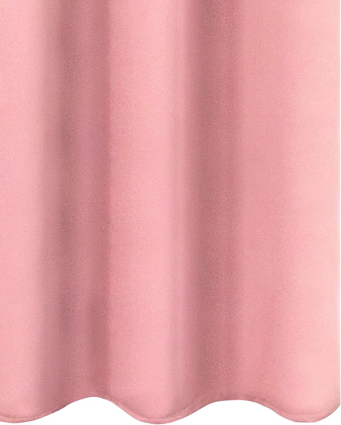 LEMOMO Blackout Curtains 42 x 95 inch/Pink Curtains Set of 2 Panels/Thermal - Image 9