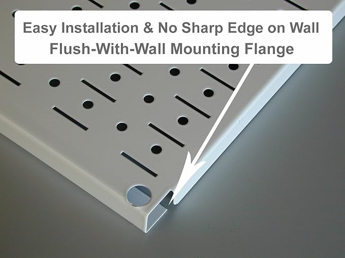 Pegboard Rack Wall Control Home & Garage Tool Storage & Organization White - Image 6