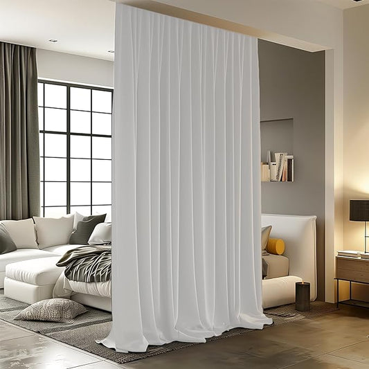 Room Divider Curtains for Ceiling Track Rod, 12.5 ft Wide x 7 ft Tall, 1 Panel by RoomDarkning