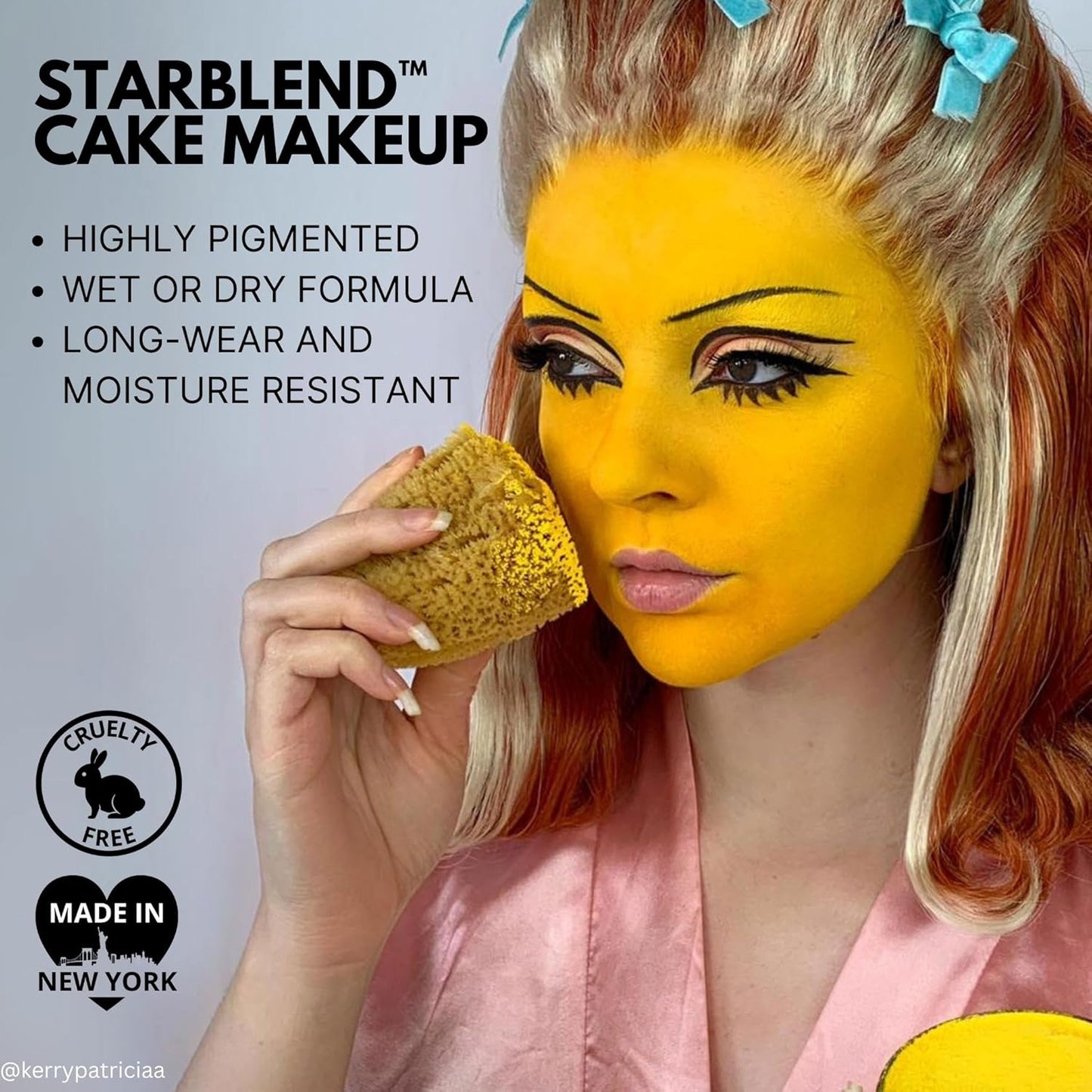 Mehron Makeup StarBlend Cake Makeup | Wet/Dry Pressed Powder | Powder Foundation | Monster Grey Face Paint & Body Paint 2 oz (56g)