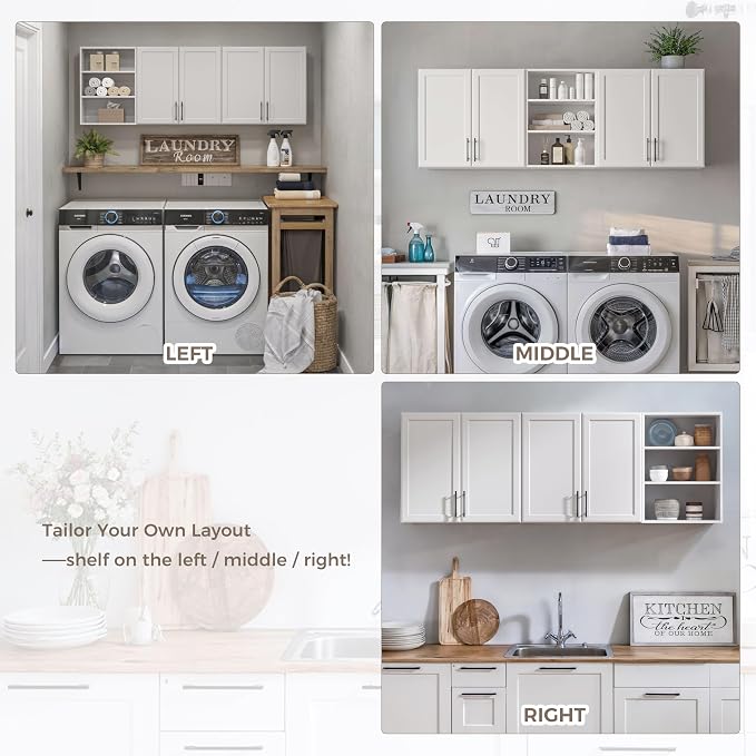 FIMELLO 78.6''W X 11''D X 21.7''H Wall Cabinets - Image 7