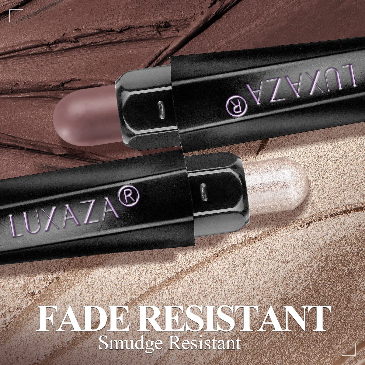 10PCS Eyeshadow Stick,Shimmer And Matte Brown Metallic Cream Eyeshadow Pencil Crayon with Smudge-proof & Waterproof, Eye Brightener Stick, Ideal Gift for Women - Ash Rose