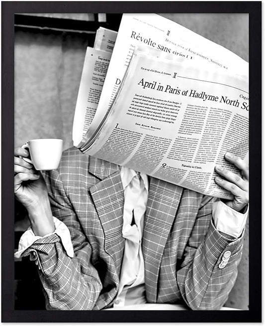 Poster Master Woman Reading Newspaper by PosterMaster